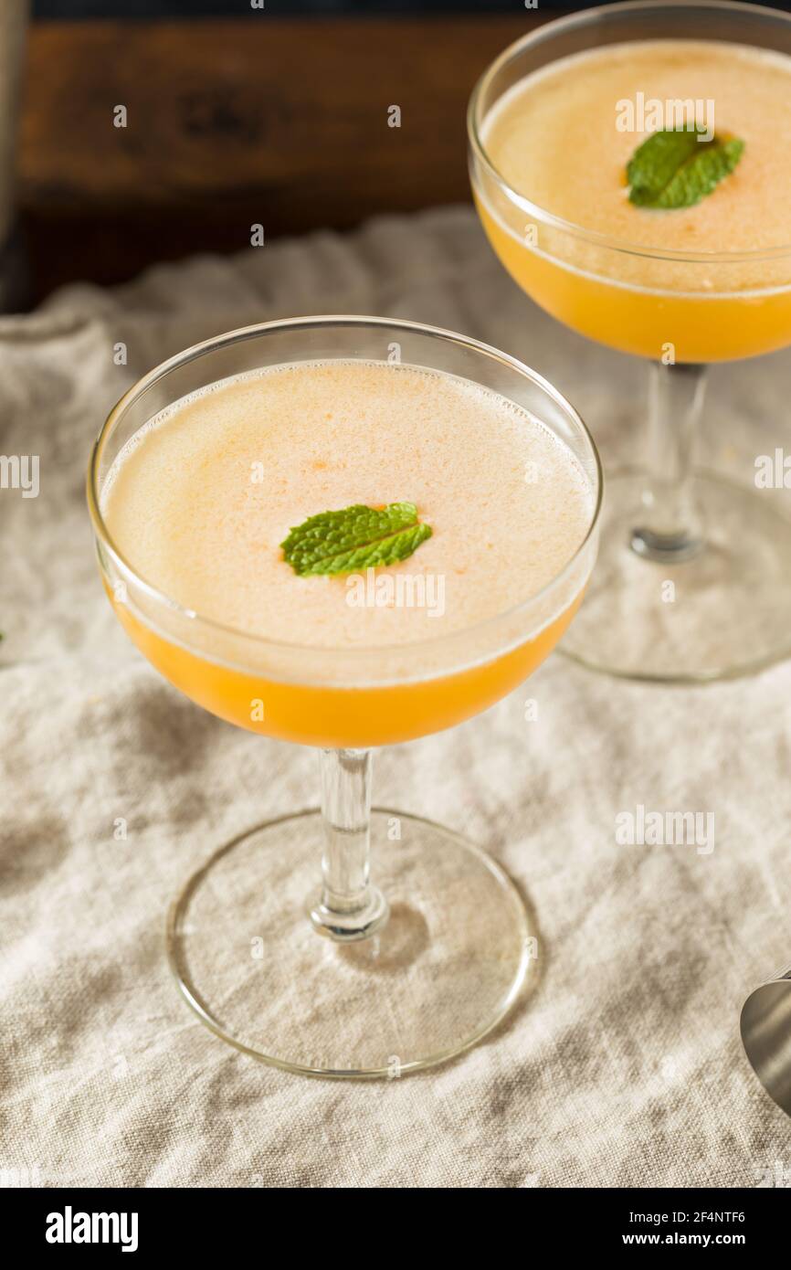 Refreshing Boozy Honeysuckle Cocktail with Rum and Honey Stock Photo Alamy