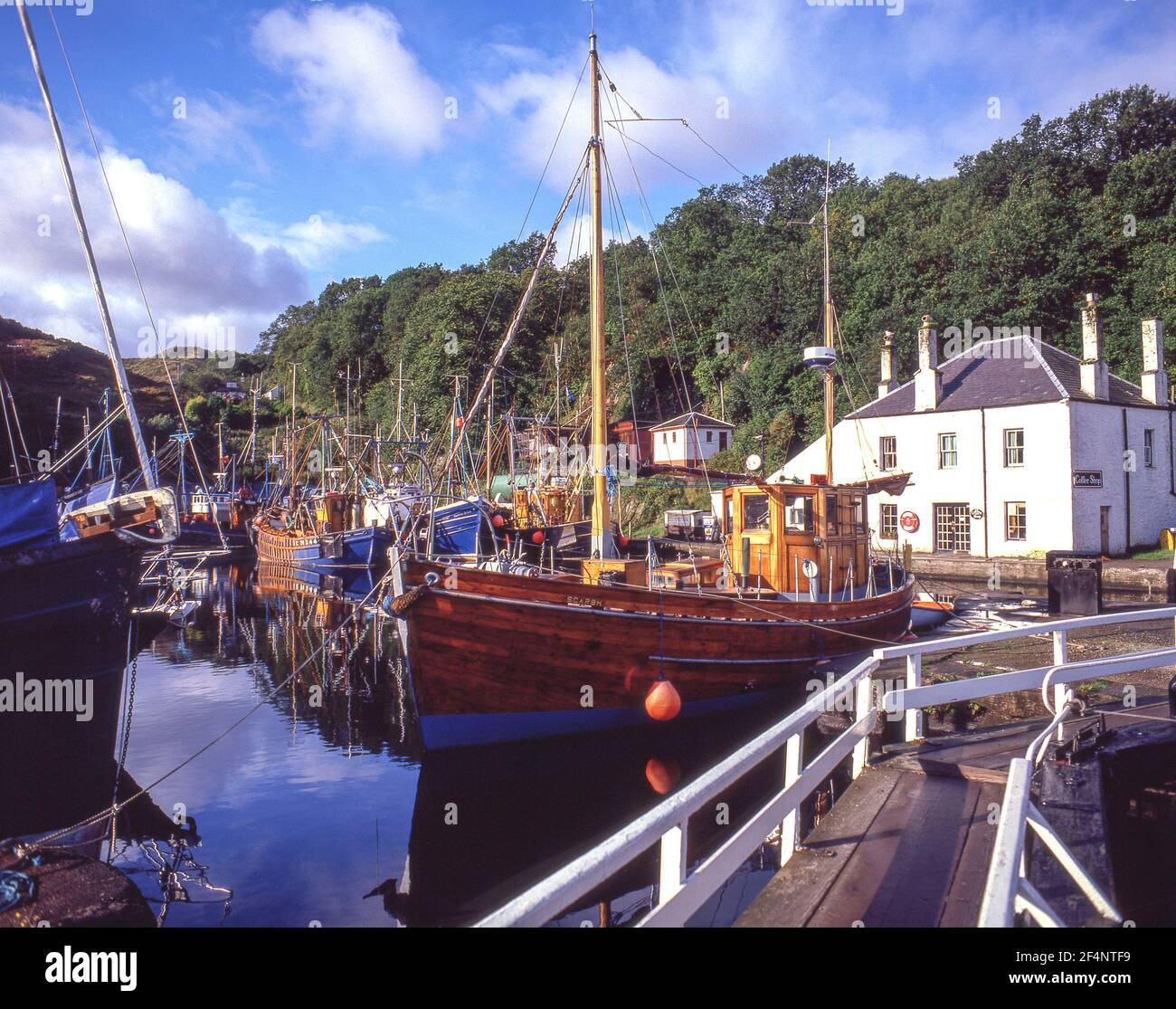 Fishing port, Crinan, Knapdale, Argyll and Bute, Scotland, United Kingdom Stock Photo