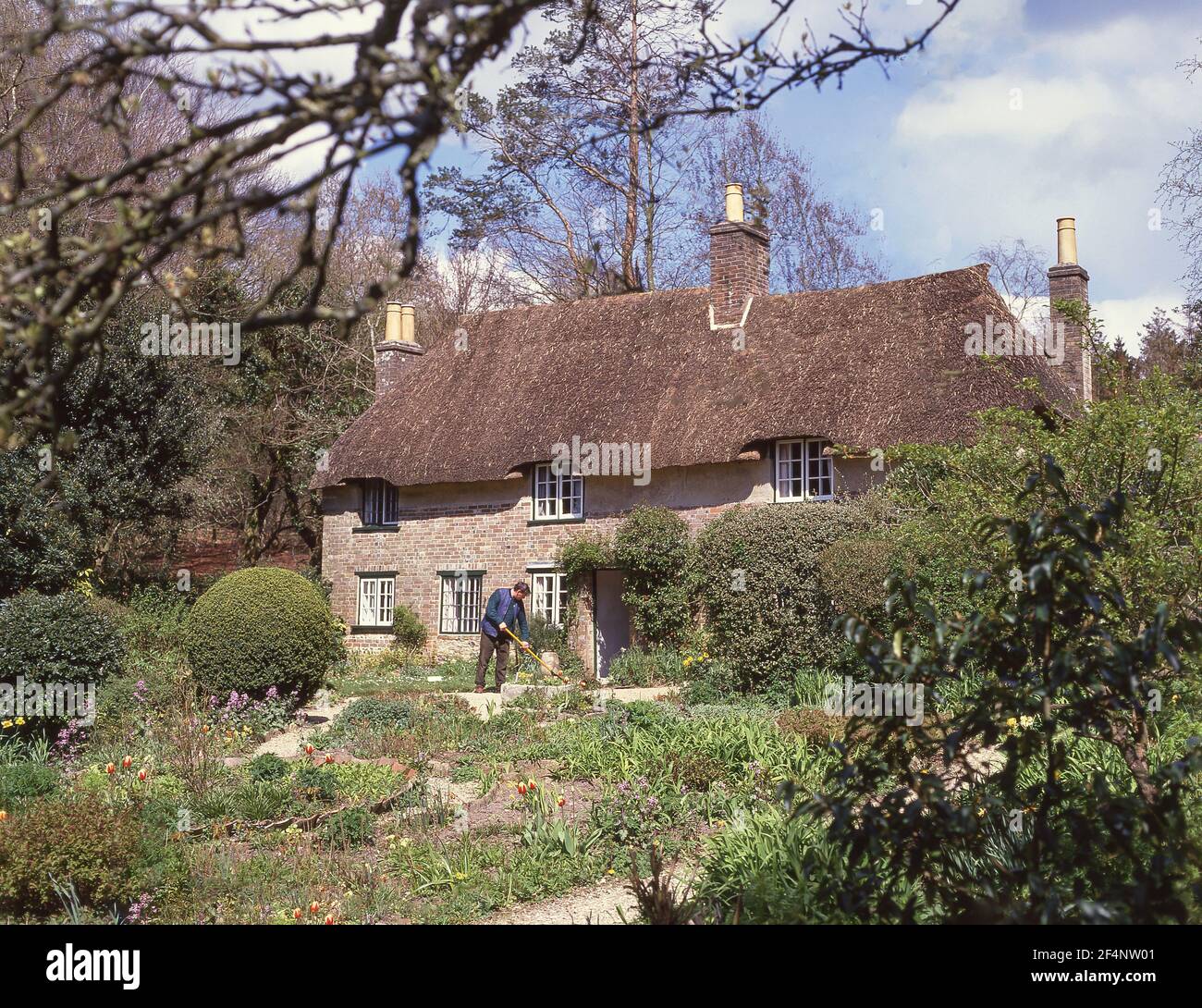 Thomas Hardy's cottage and garden, Higher Bockhampton, Dorset, England, United Kingdom Stock Photo