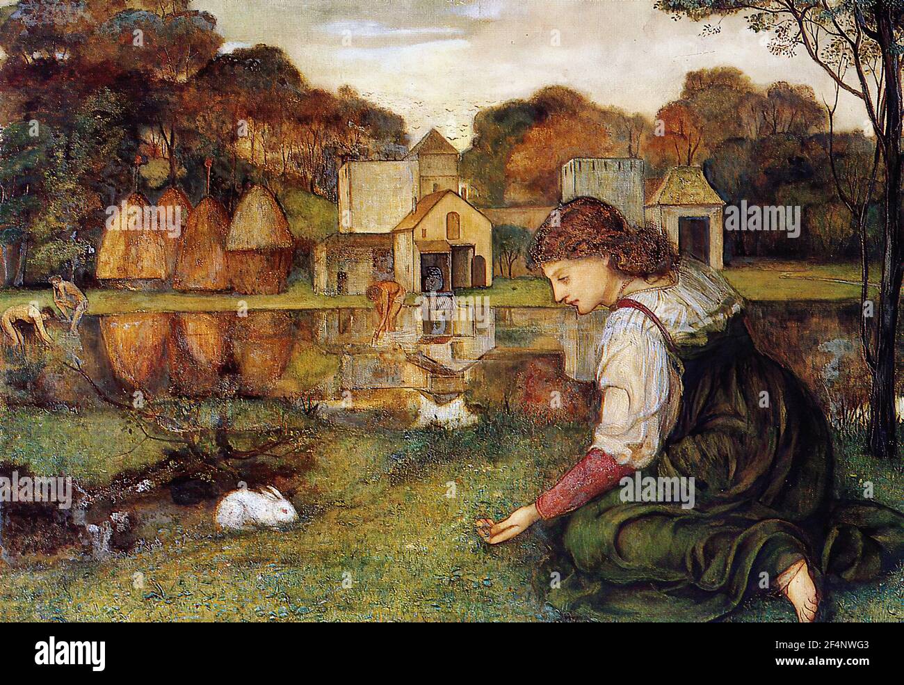 John Roddam Spencer Stanhope - White Rabbit Stock Photo - Alamy