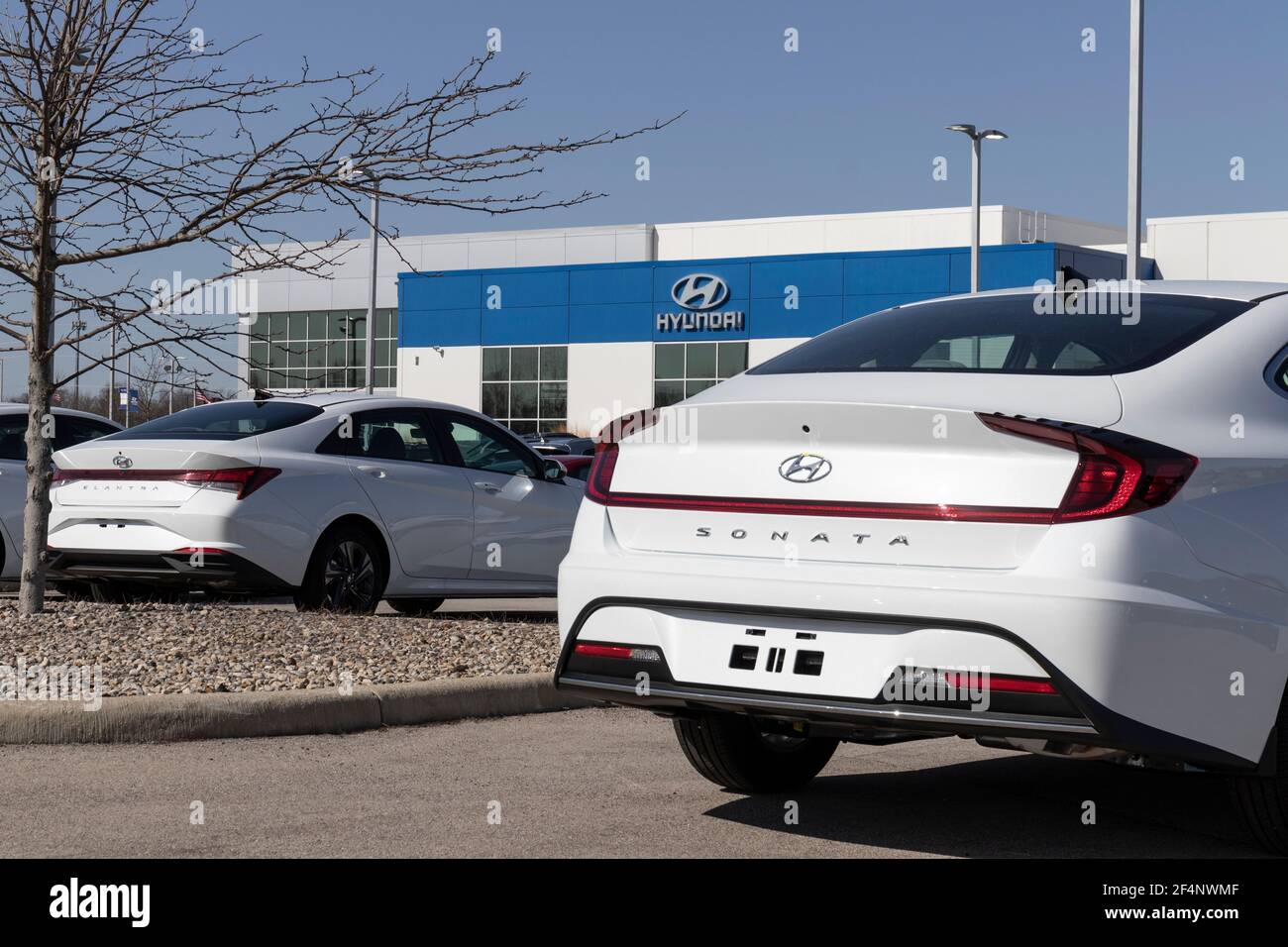 Noblesville - Circa March 2021: Hyundai Sonata awaiting dealer prep ...