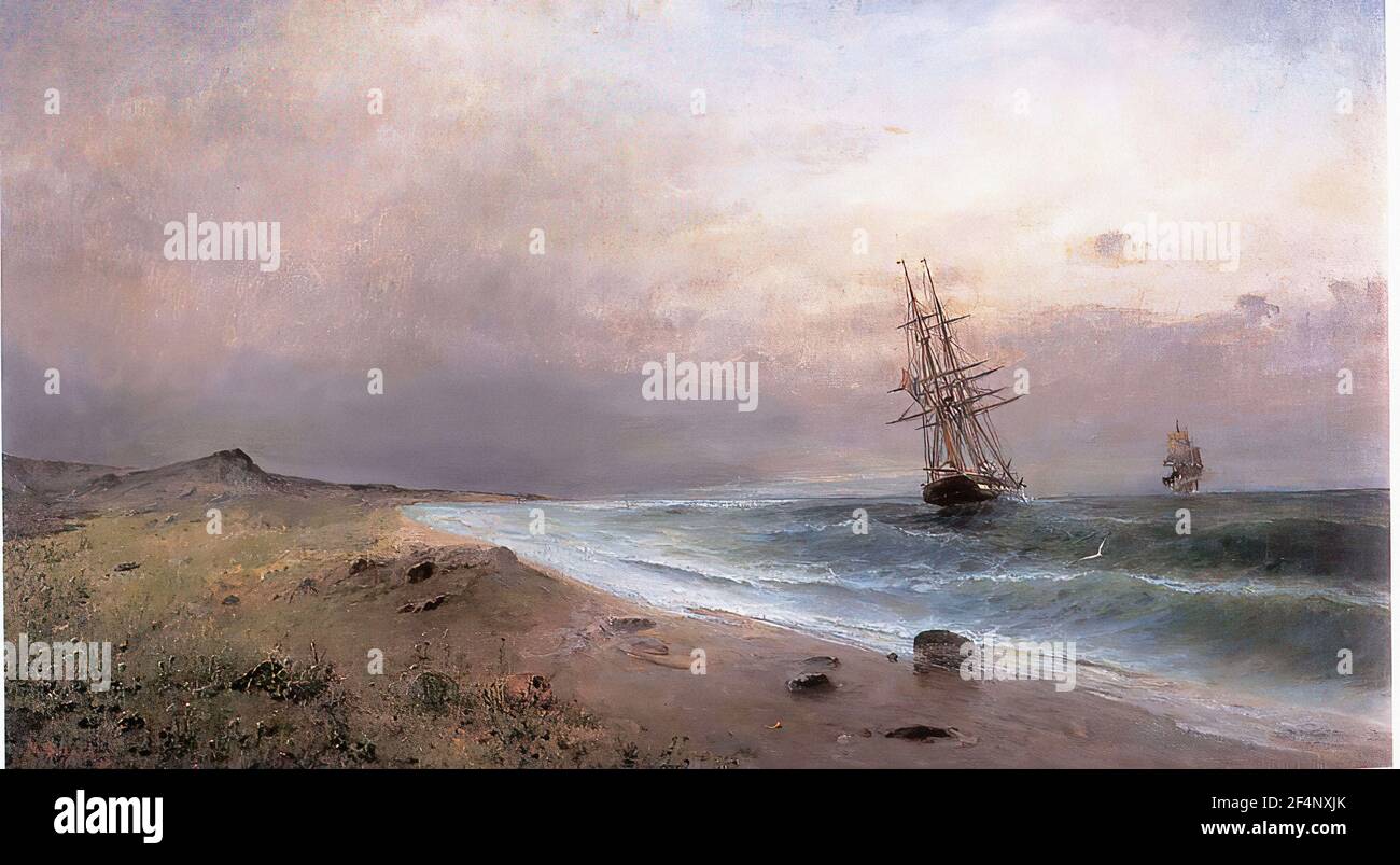 Konstantinos Volanakis - Sailing Ships Stock Photo - Alamy