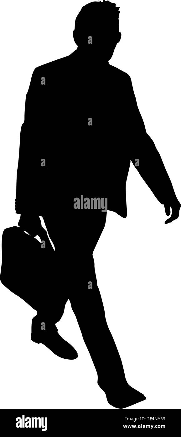 Silhouette businessman man in suit with tie on a white background Stock ...