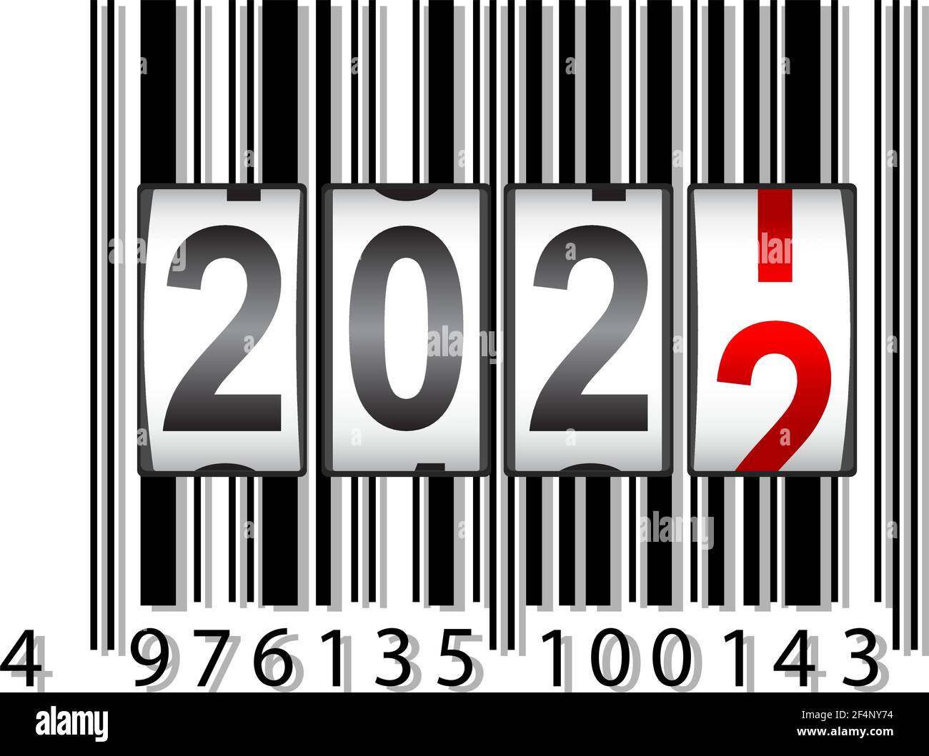 Calendar Counter 2022 2022 New Year Counter, Barcode Calendar Illustration Stock Vector Image &  Art - Alamy