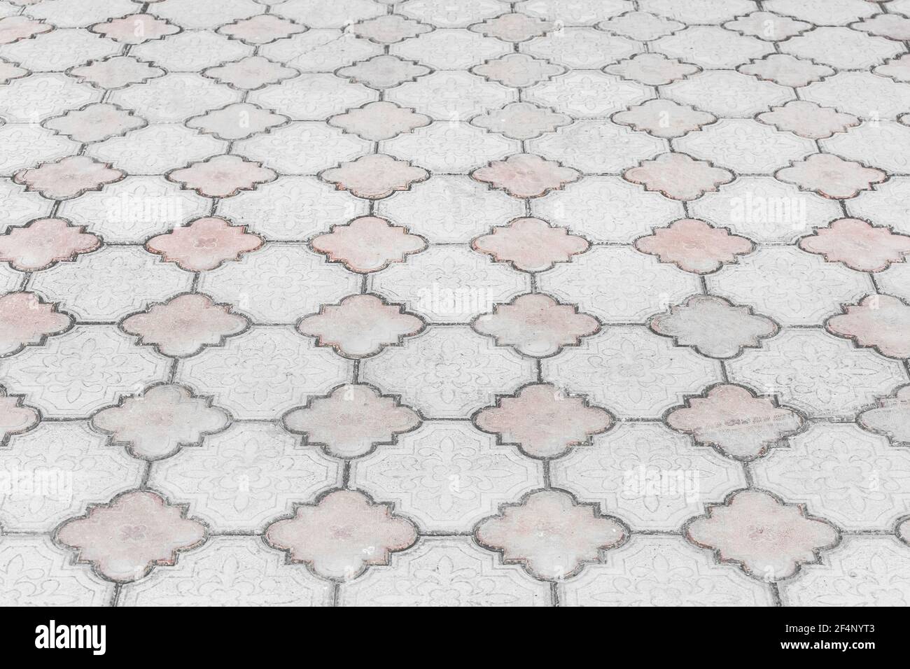 Gray paving slabs urban floor with geometric pattern texture city ...