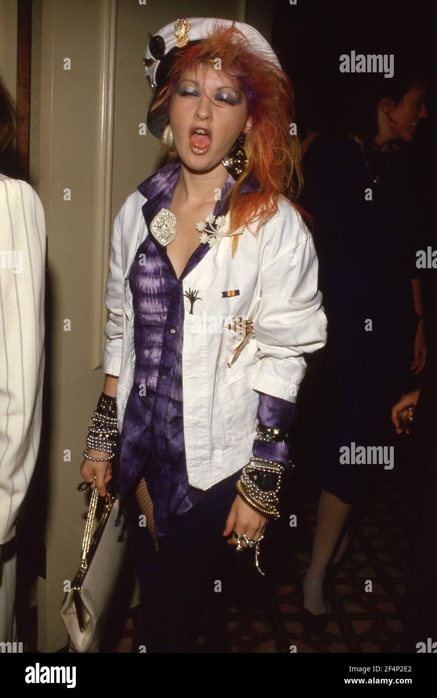 Cyndi Lauper 1985 Credit Ralph Dominguez/MediaPunch Stock Photo Alamy