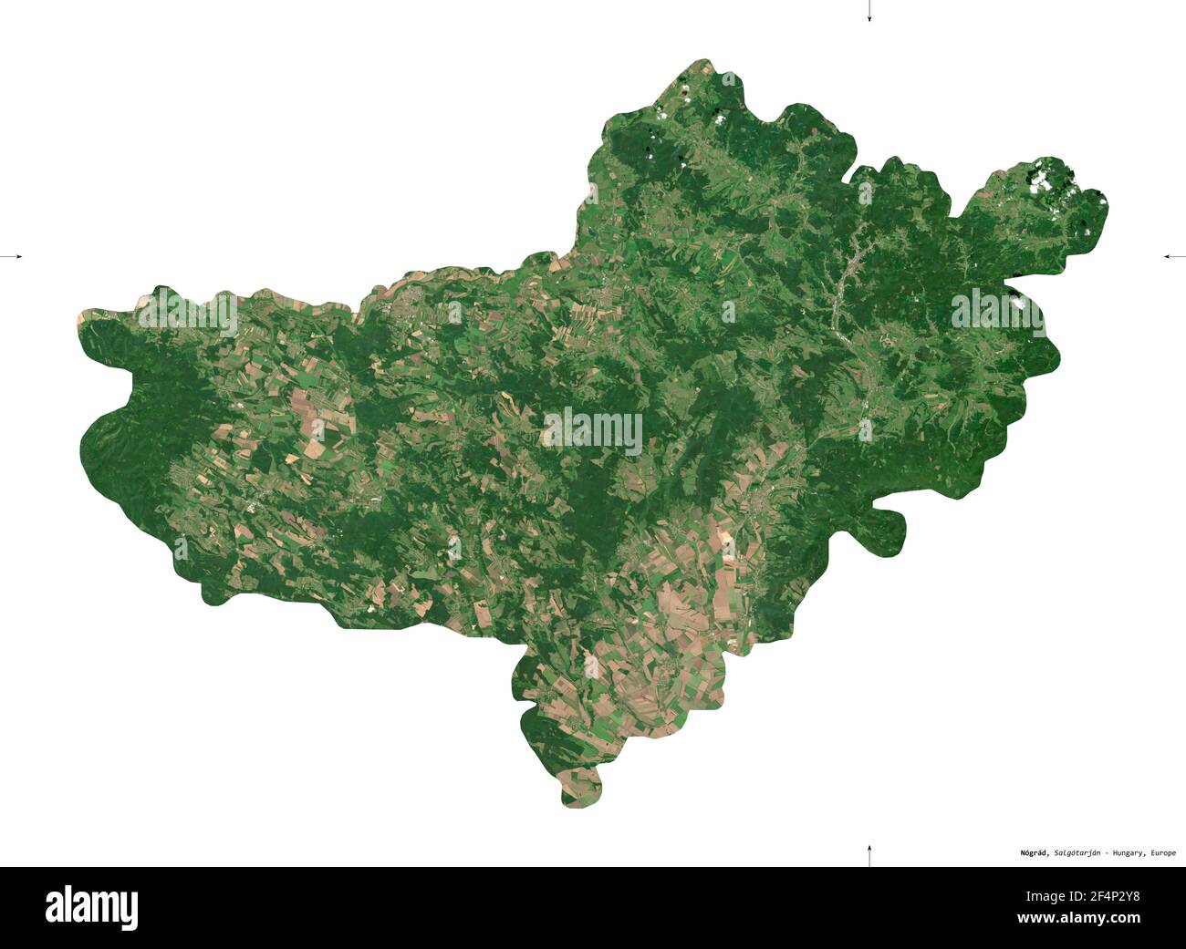 Shape of Nógrád, county of Hungary, with its capital isolated on white  background. Colored elevation map. 3D rendering Stock Photo - Alamy