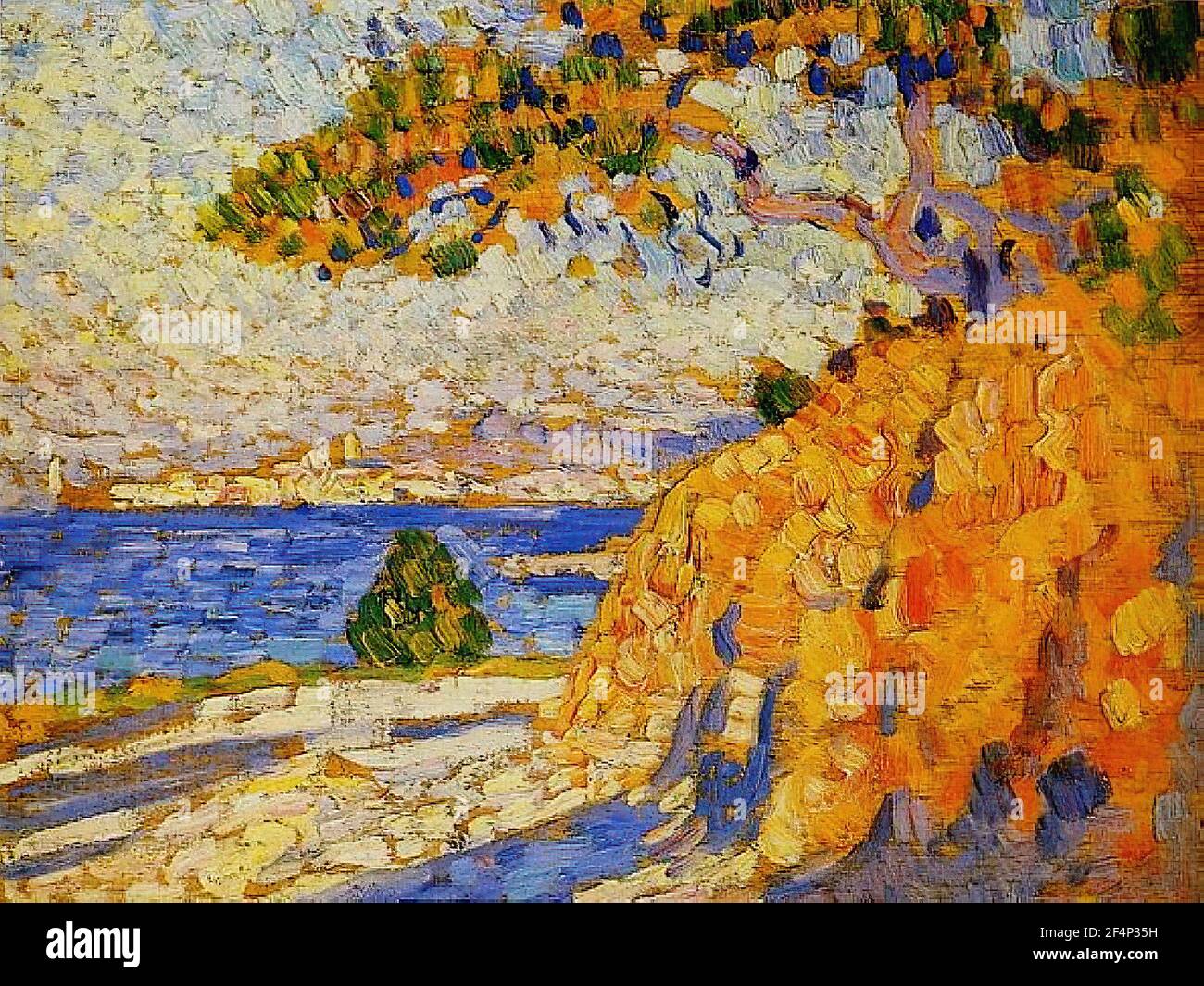 Coastal Scene - Theo van Rysselberghe - Framed art Print