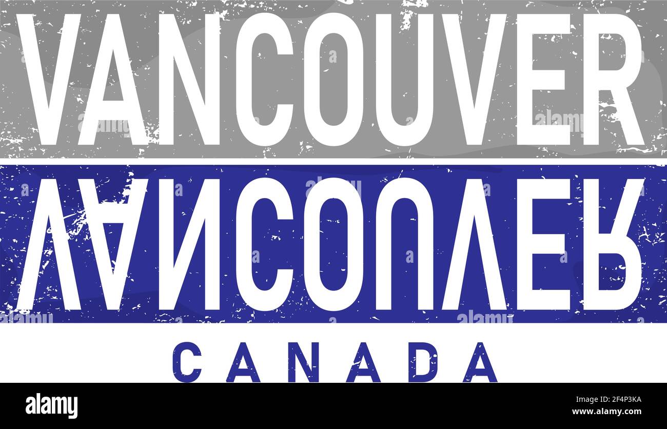 Vancouver city. The custom hand lettering poster for your design