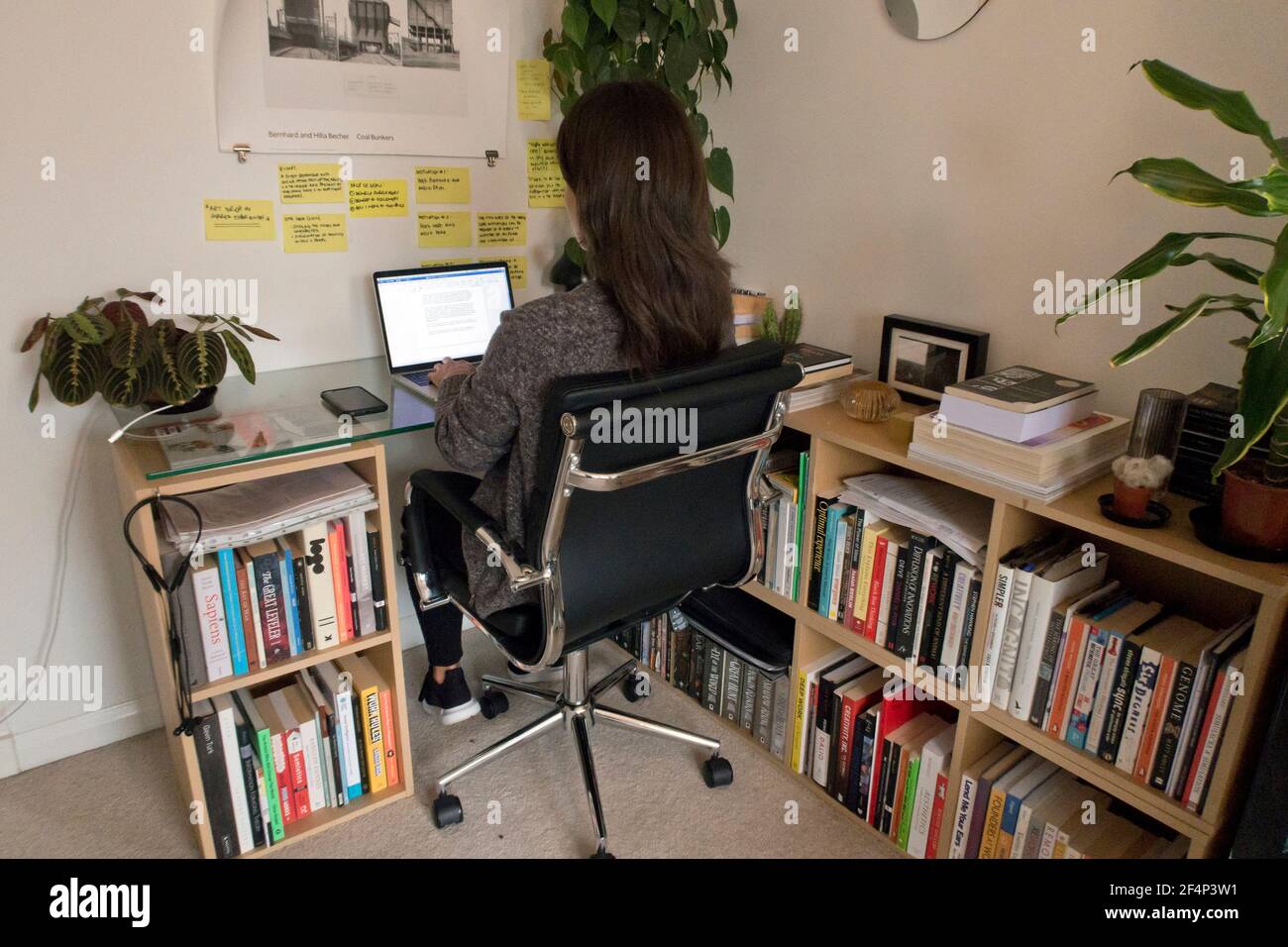 woman working from home Stock Photo