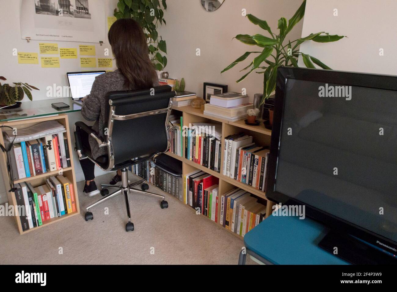 woman working from home Stock Photo