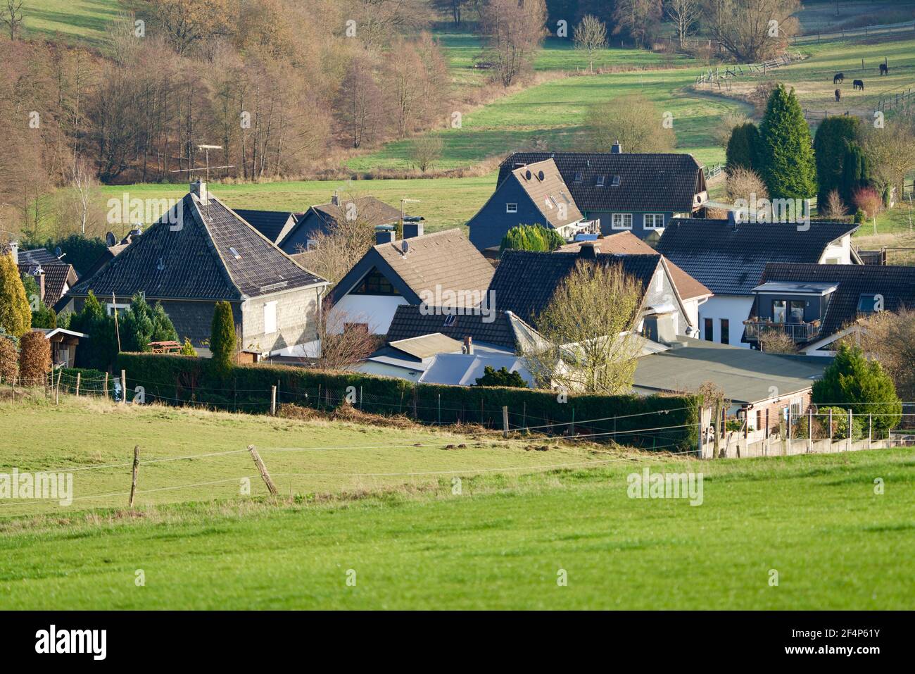 Homes of Wermelskirchen Stock Photo