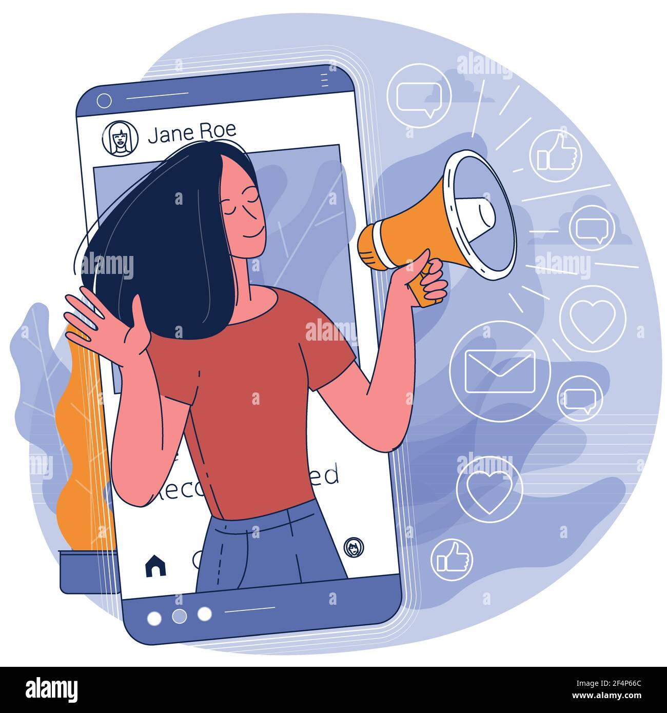 Social media influencer at work Stock Vector Image & Art Alamy