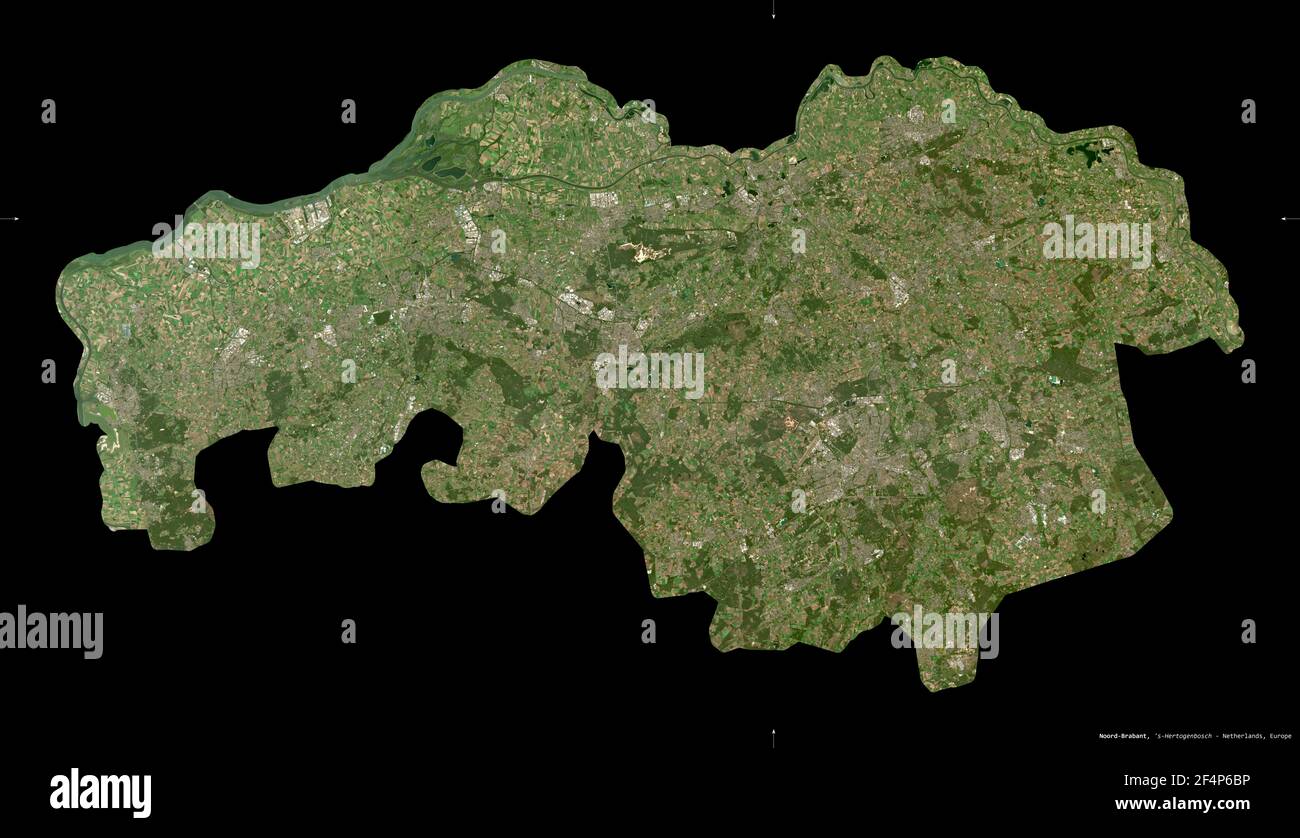 Noord-Brabant, province of Netherlands. Sentinel-2 satellite imagery ...