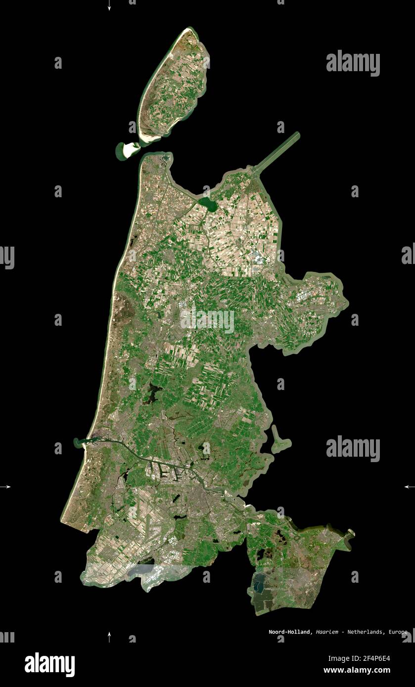 Noord-Holland, province of Netherlands. Sentinel-2 satellite imagery ...