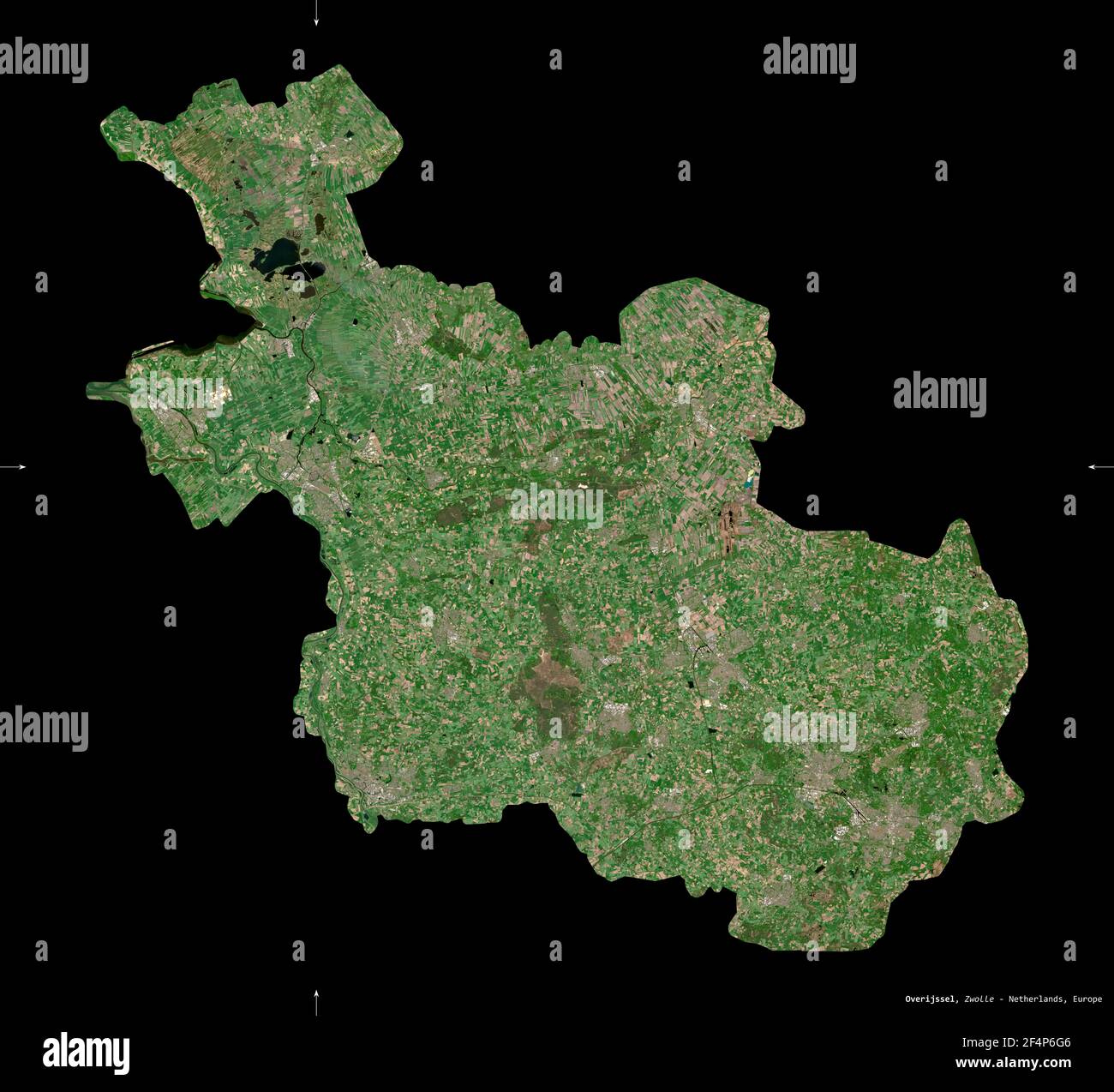 Overijssel, province of Netherlands. Sentinel-2 satellite imagery ...
