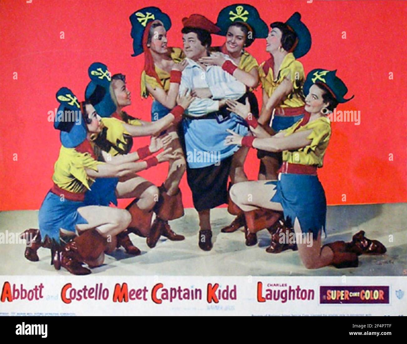 ABBOTT AND COSTELLO MEET CAPTAIN KIDD 1952 Warner Bros film with Lou Costello Stock Photo