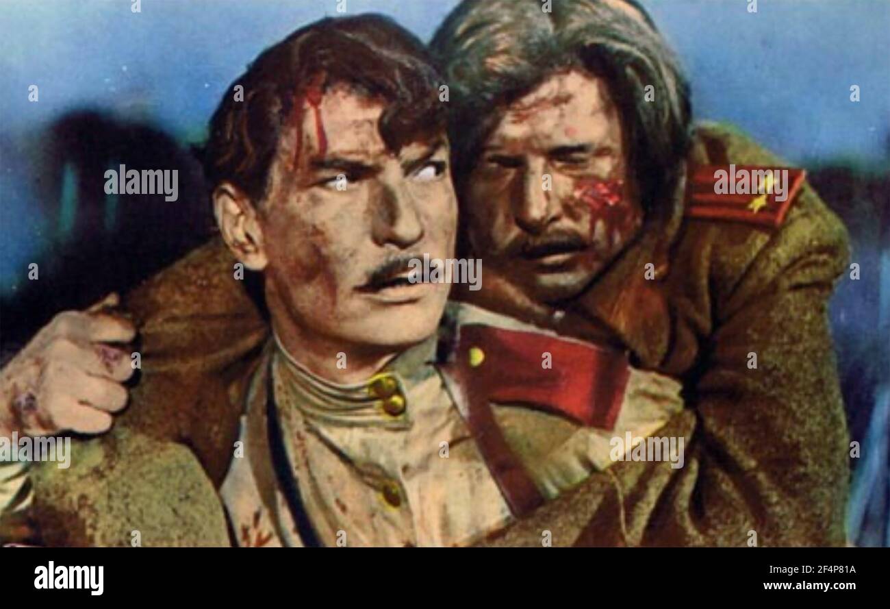 AND QUIET FLOWS THE DON 1957/59 Gorky Film Studio production with Pyotr Glebov at left as Grigori Melekhov Stock Photo