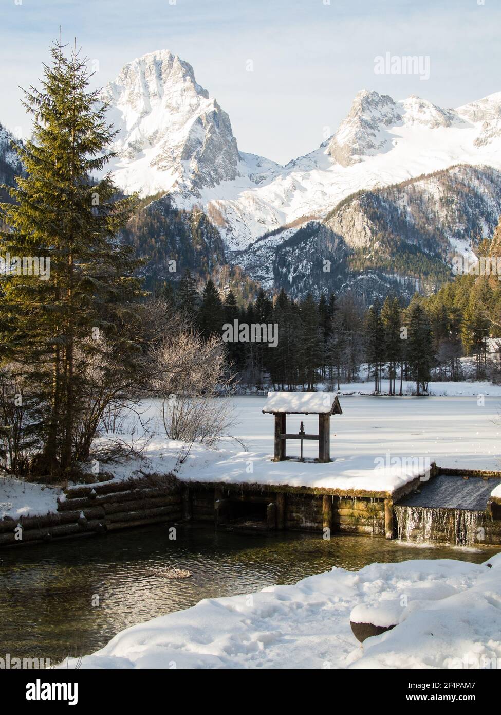 Winter wonderland in Hinterstoder in Upper Austria Stock Photo