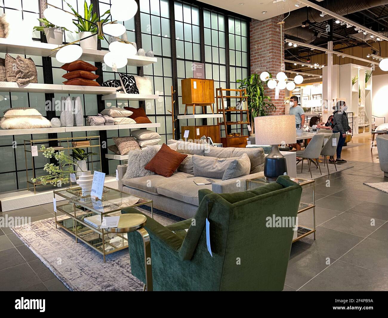 Orlando, FL USA March 6, 2021 A couch , chair and tables display at