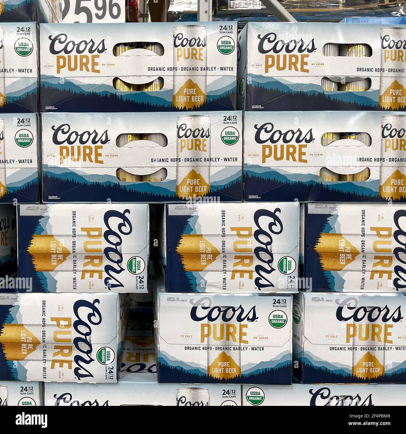 Orlando, FL USA March 14, 2021 Coors Light is a product of American