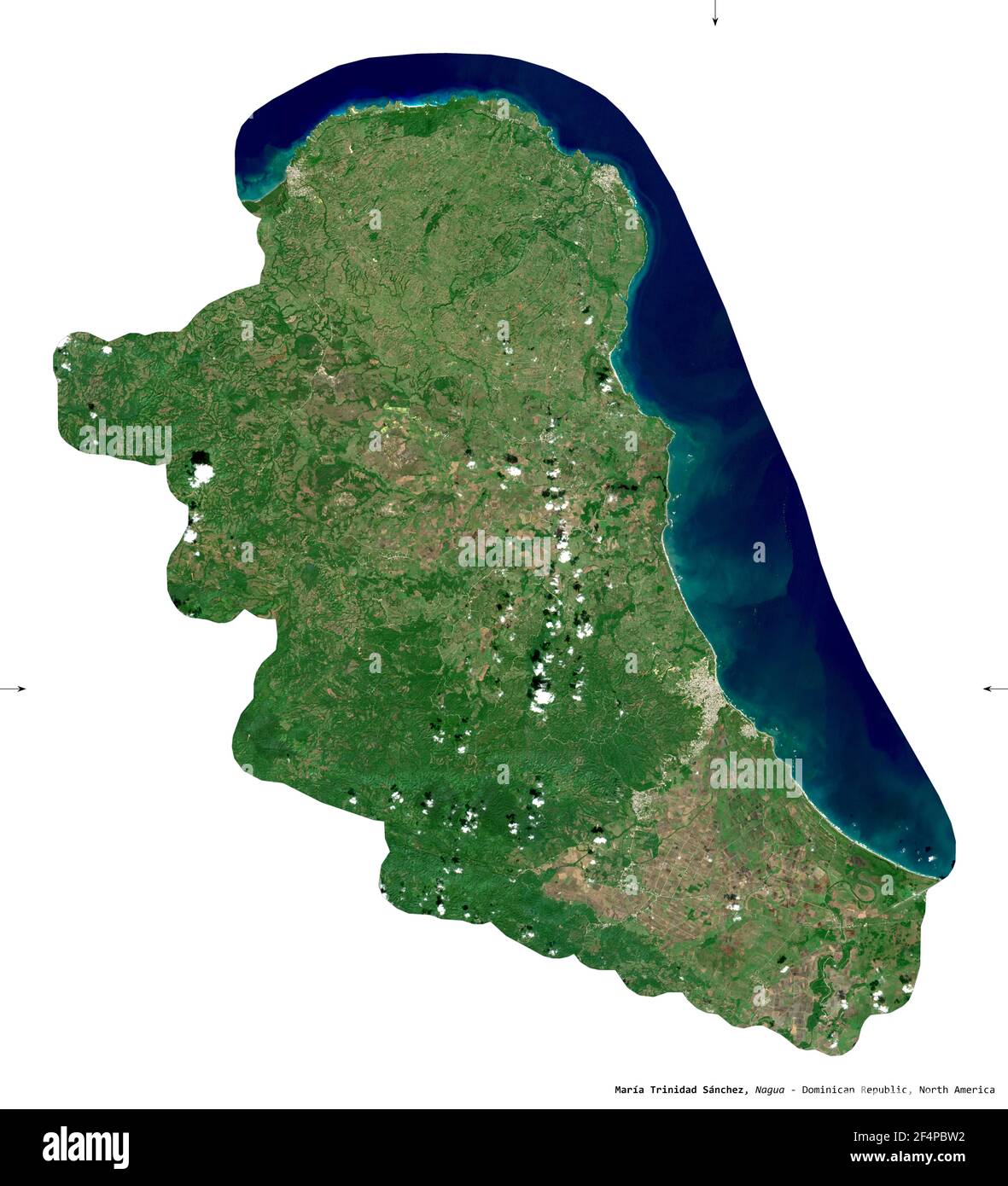 Maria Trinidad Sanchez, province of Dominican Republic. Sentinel-2