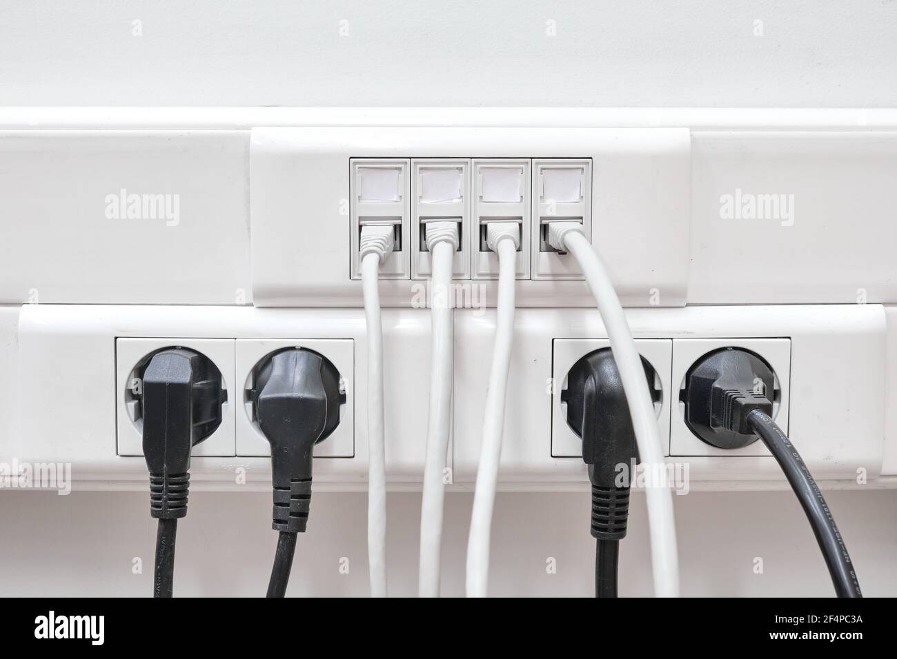Installation of wires in electrical and local network sockets