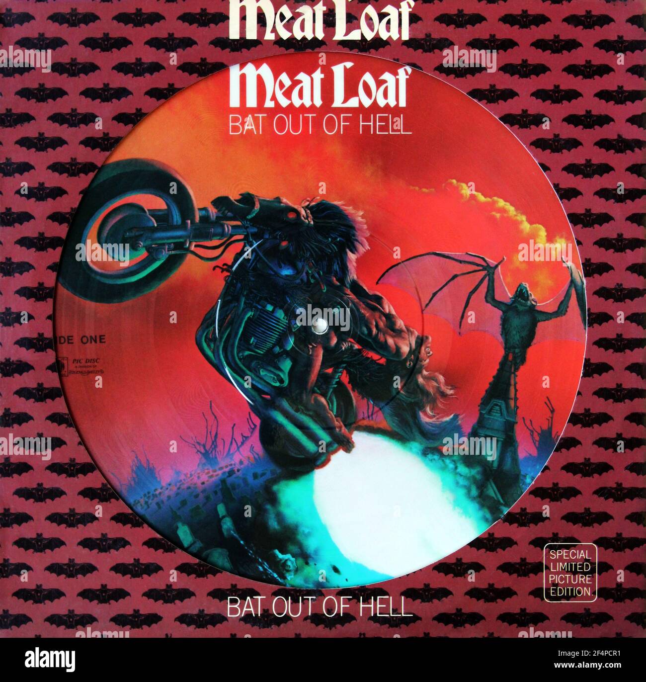Meat Loaf: 1977. LP front cover: Bat Out Of Hell (special limited picture  edition Stock Photo - Alamy