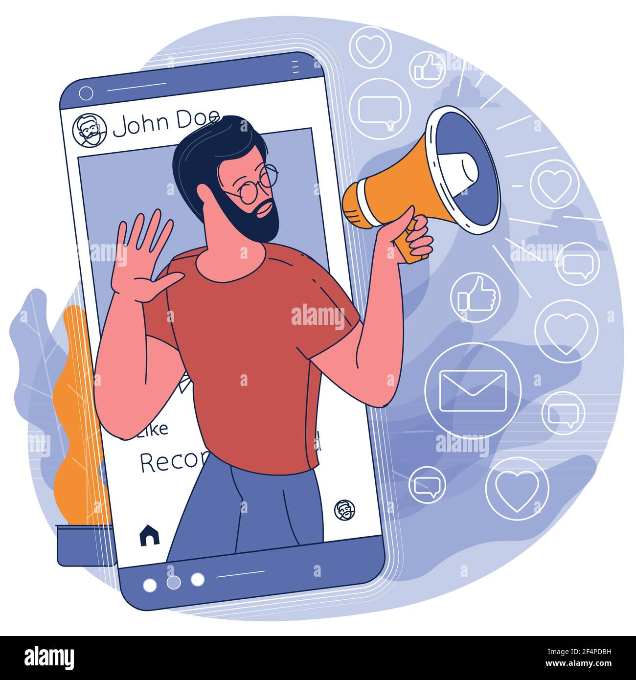 Social media influencer at work Stock Vector Image & Art Alamy