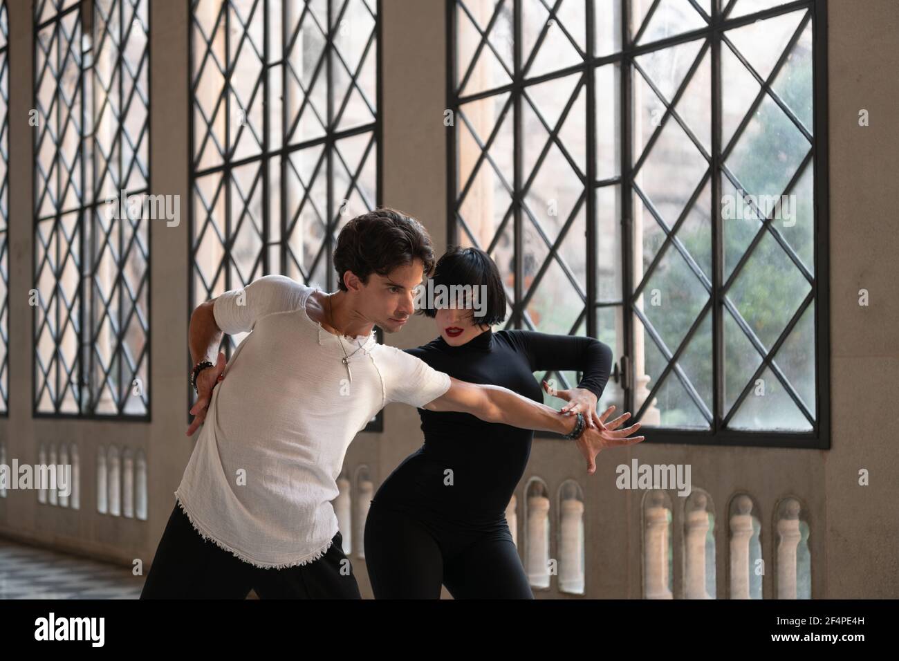 Flexible couple dancing passionately together Stock Photo Alamy