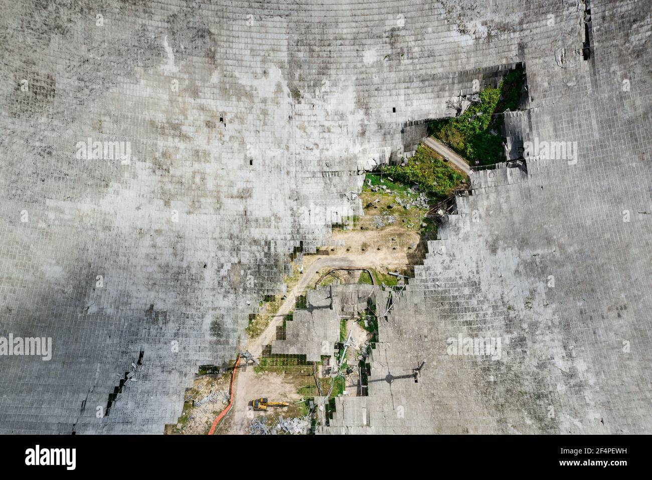 Aerial Images Over Recently Collapsed Aracibo Observatory Stock Photo