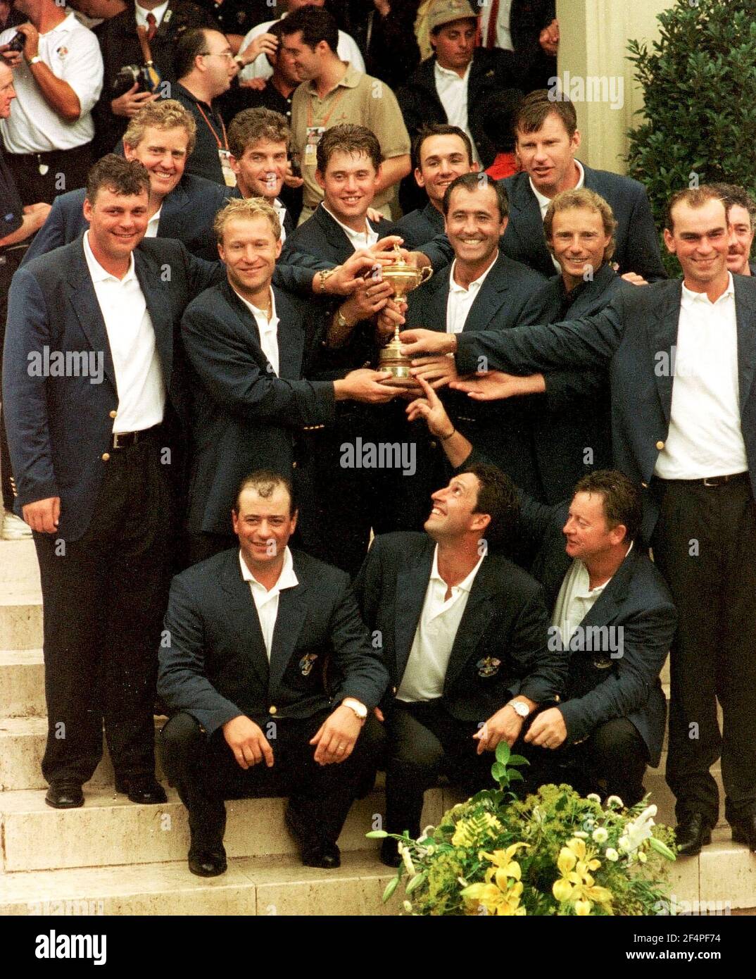 RYDER CUP VALDERRAMA 1997 Seve Ballesteros captian of the winning Euro Team. PICTURE DAVID ASHDOWN Stock Photo