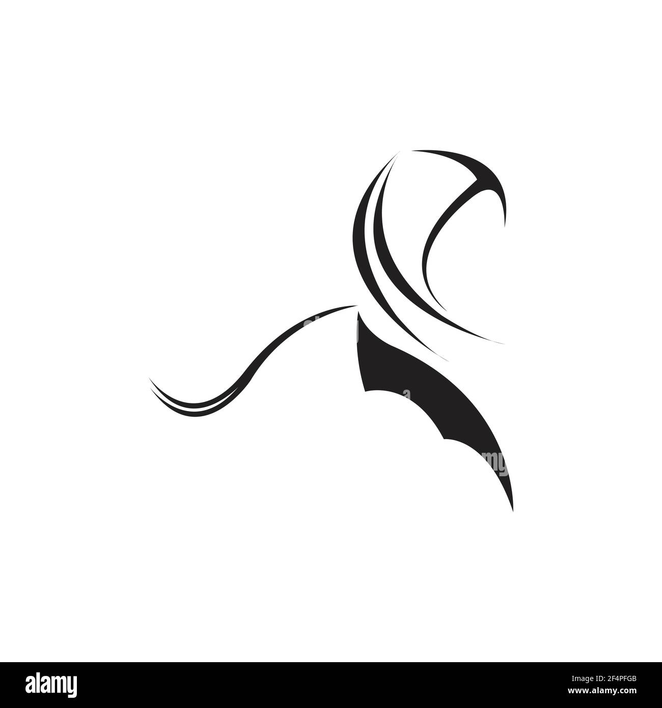 muslimah logo for hijab or scarf fashion product with black colour,  muslimah has mean great women with multi talent Stock Vector Image & Art -  Alamy