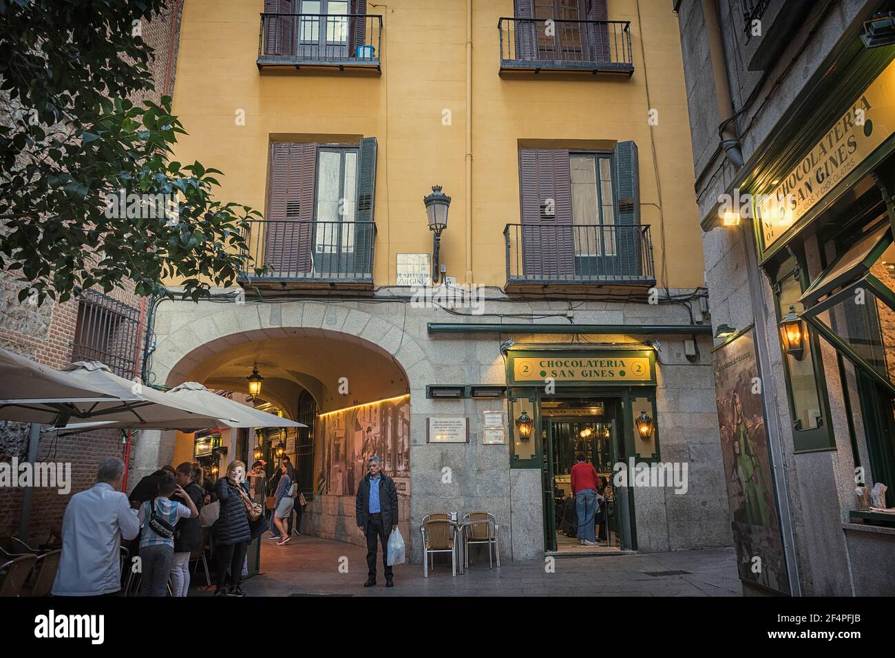 Madrid Spain March 26 2019 The San Gin s Chocolate Shop Is A Famous madrid-spain-march-26-2019-the-san-gin-s-chocolate-shop-is-a-famous