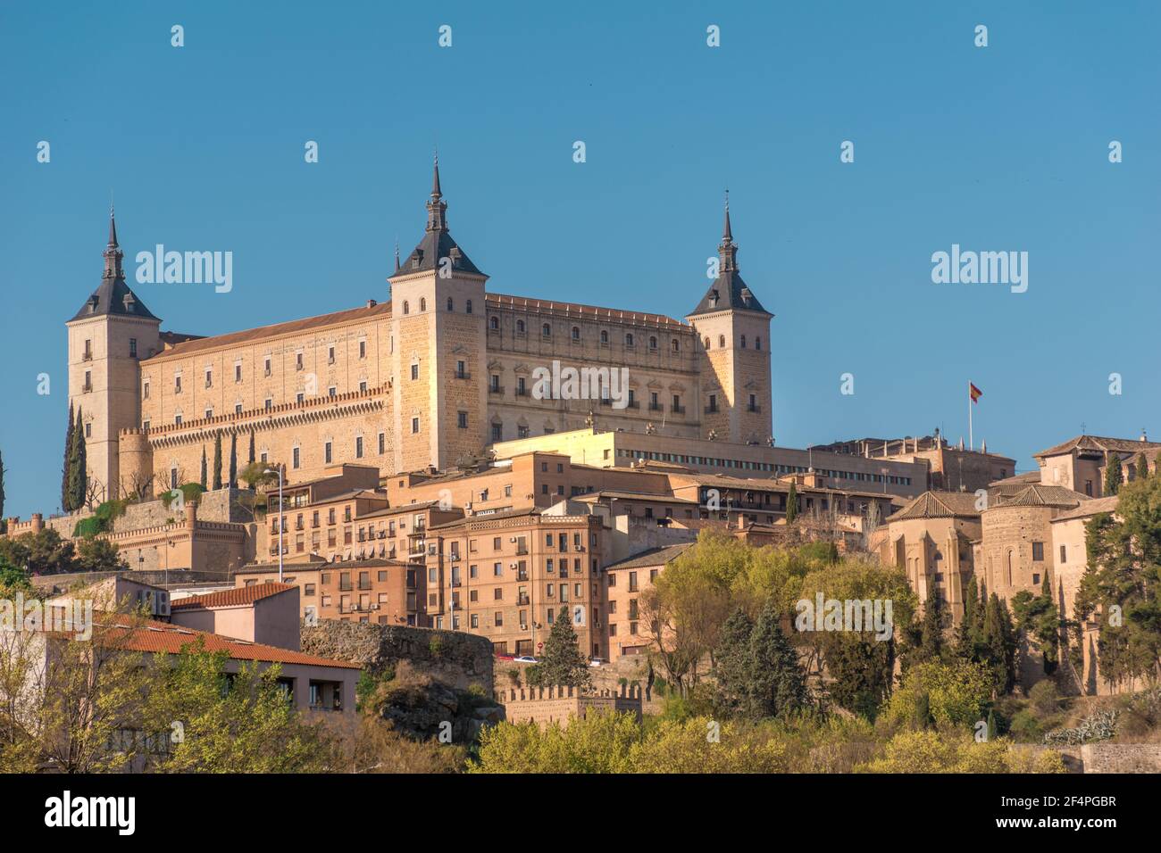 Horizontal view of the building known as "El Alcazar de Toledo" Stock Photo