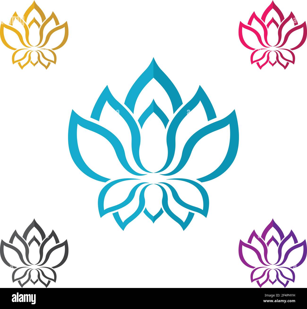 Lotus flower icon logo vector illustration Stock Vector Image & Art - Alamy