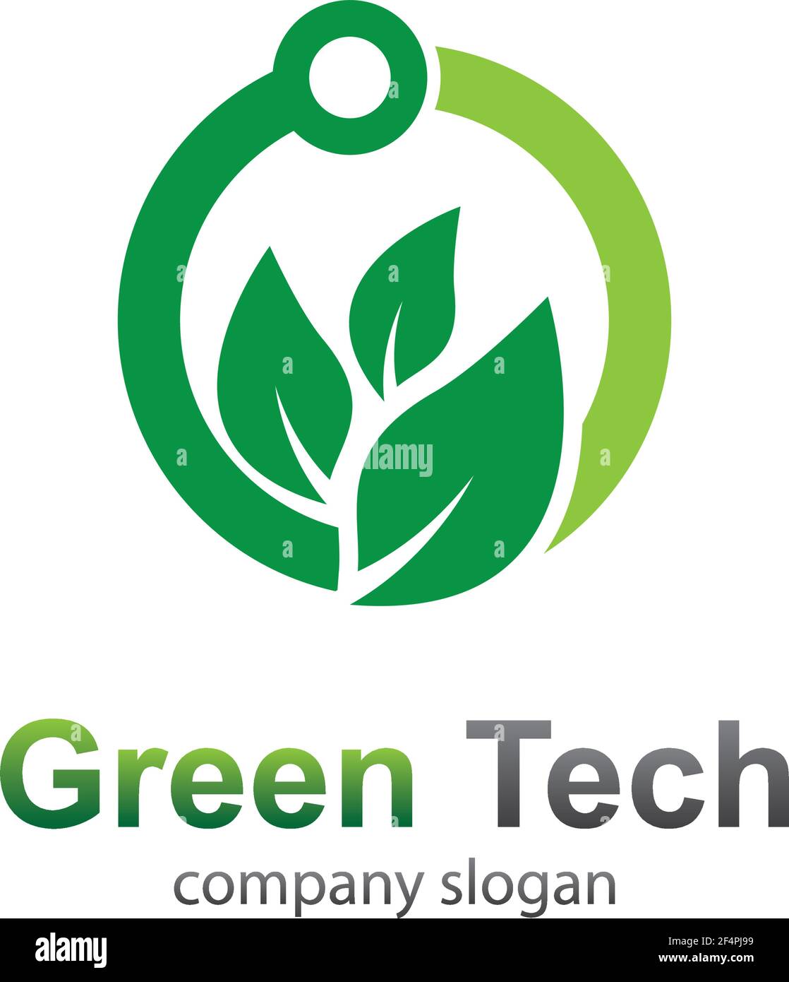 Green technology logo template vector icon illustration Stock Vector