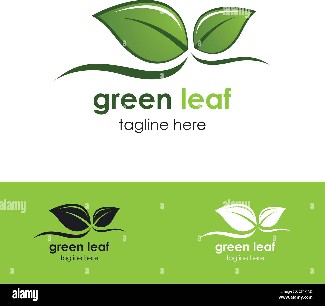 Green leaf logo template vector design Stock Vector Image & Art - Alamy