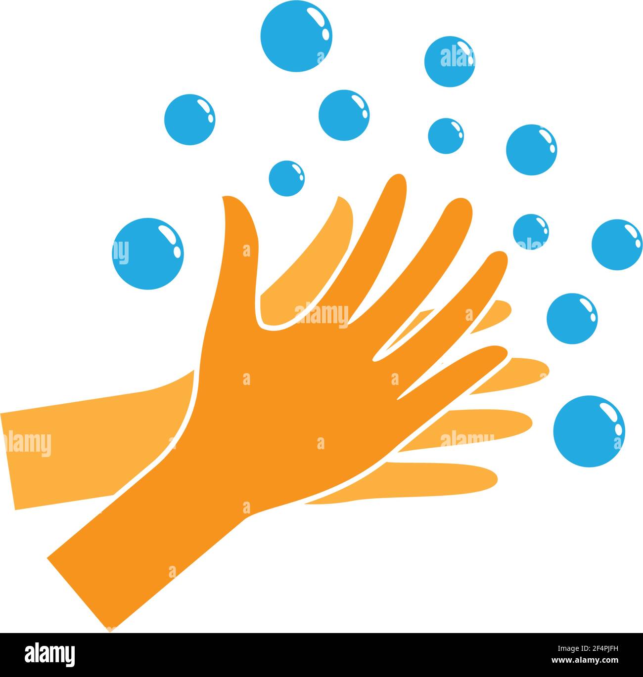 Hand wash logo template vector icon design Stock Vector