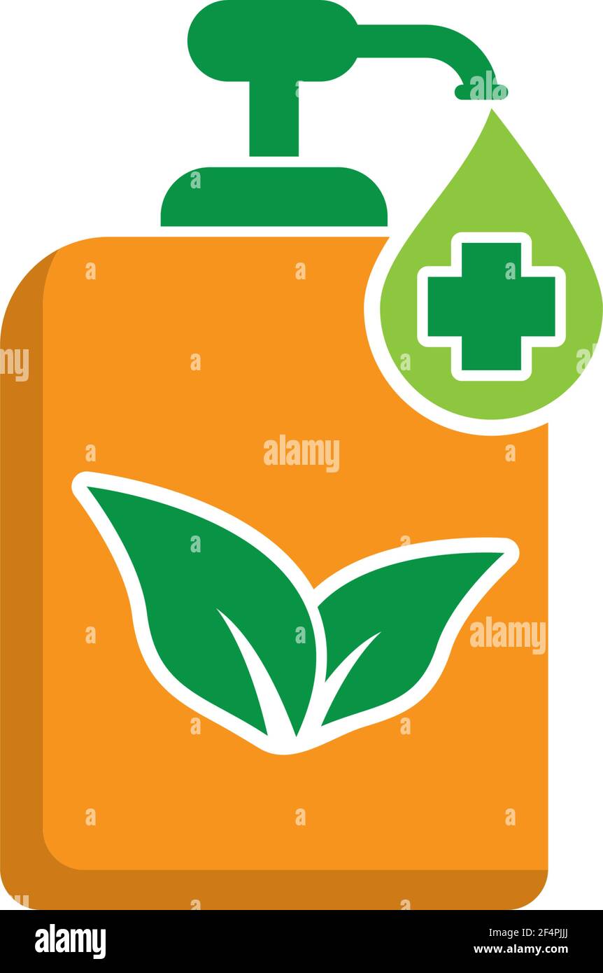 Hand sanitizer icon logo vector design Stock Vector