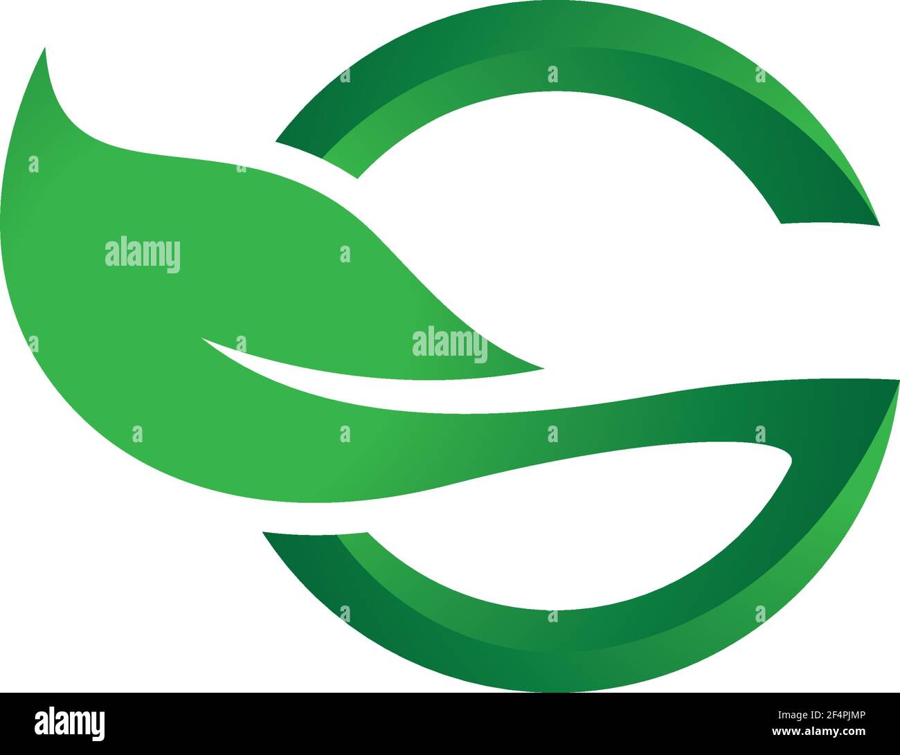 G letter green leaf logo template vector design Stock Vector Image ...