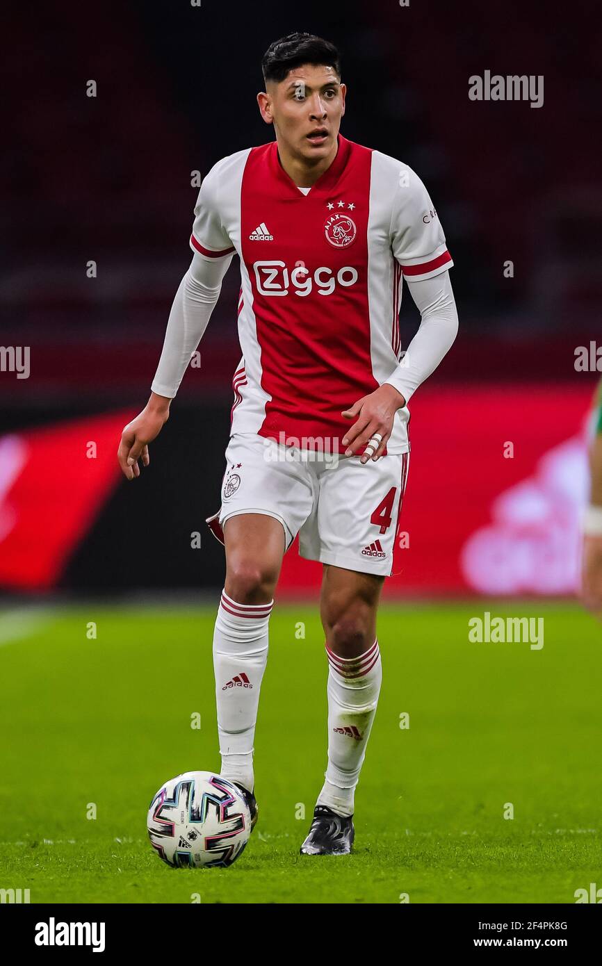 Edson AlvarezAMSTERDAM NETHERLANDS MARCH 21 Edson Alvarez Of Ajax 