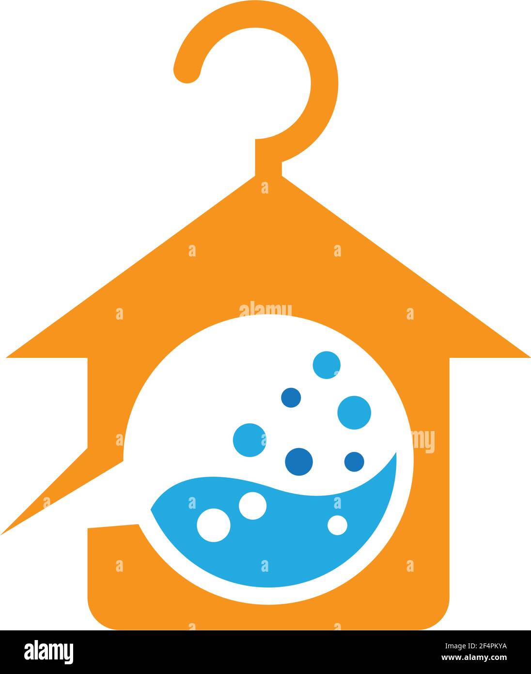 Laundry logo vector icon design Stock Vector