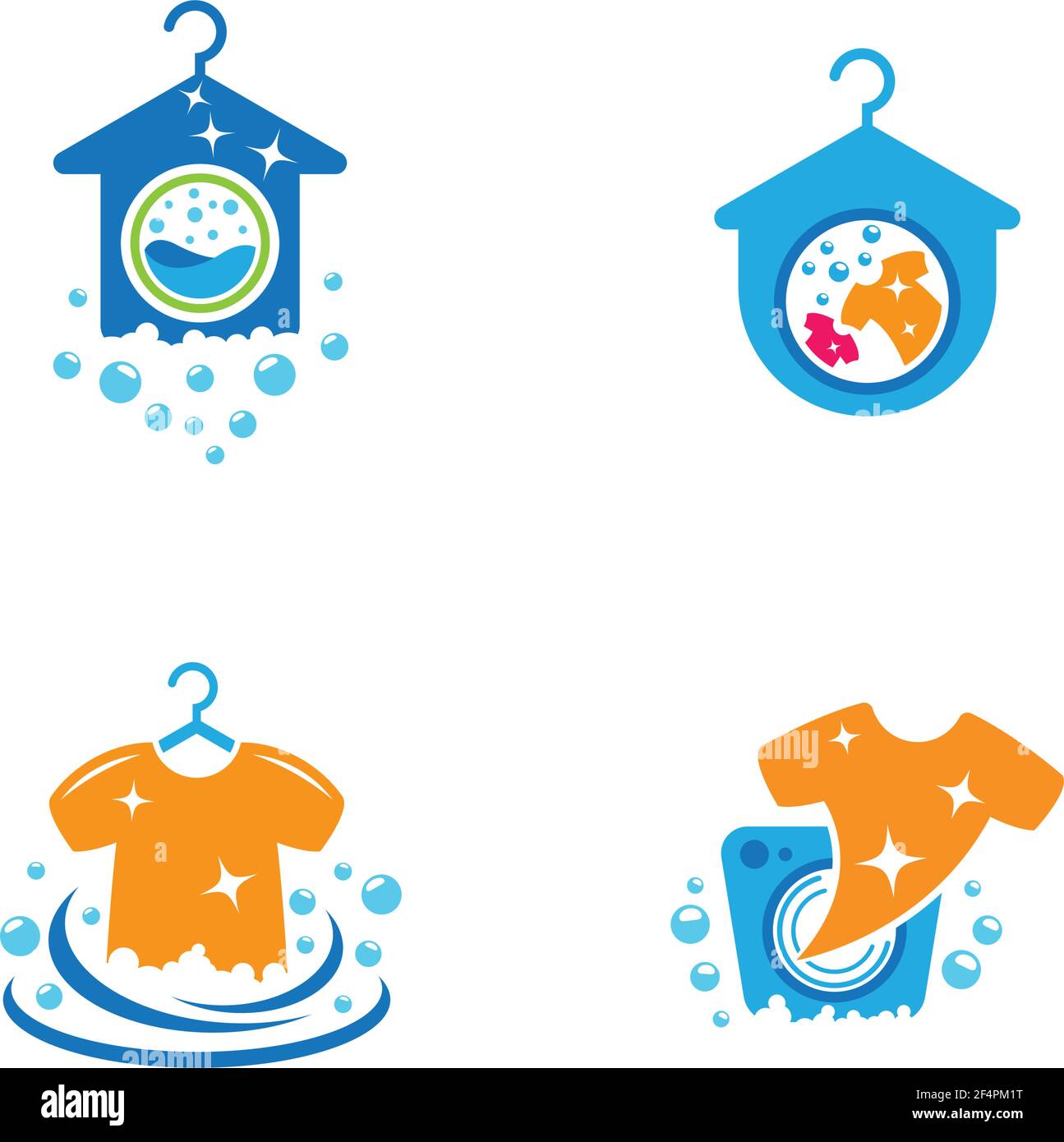 Laundry logo template vector icon  design Stock Vector