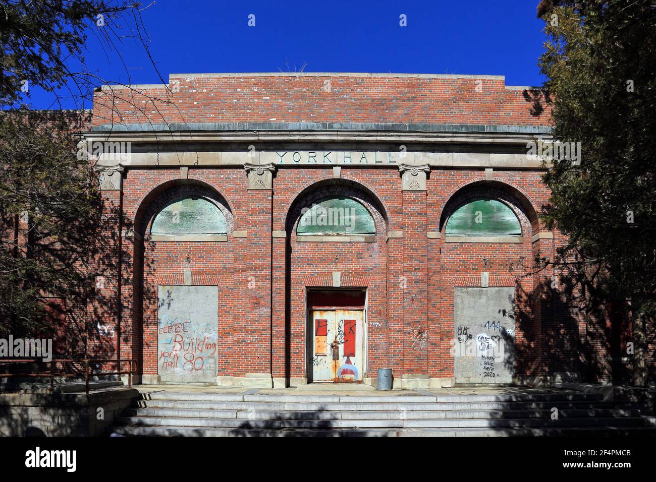 Abandoned psychiatric hospital Kings Park Long Island New York Stock