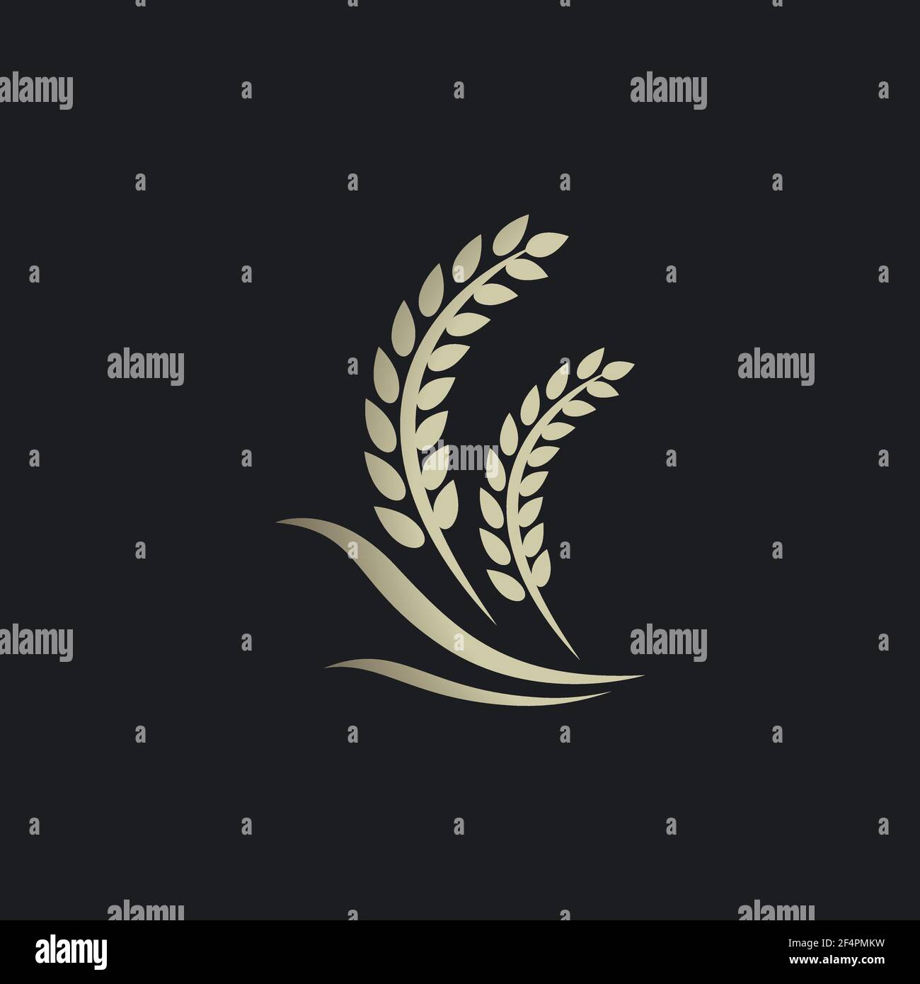 Wheat logo vector icon design Stock Vector