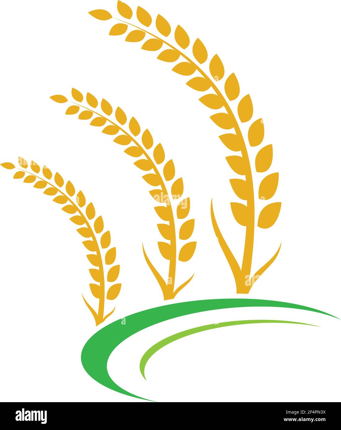Wheat logo vector icon illustration design Stock Vector