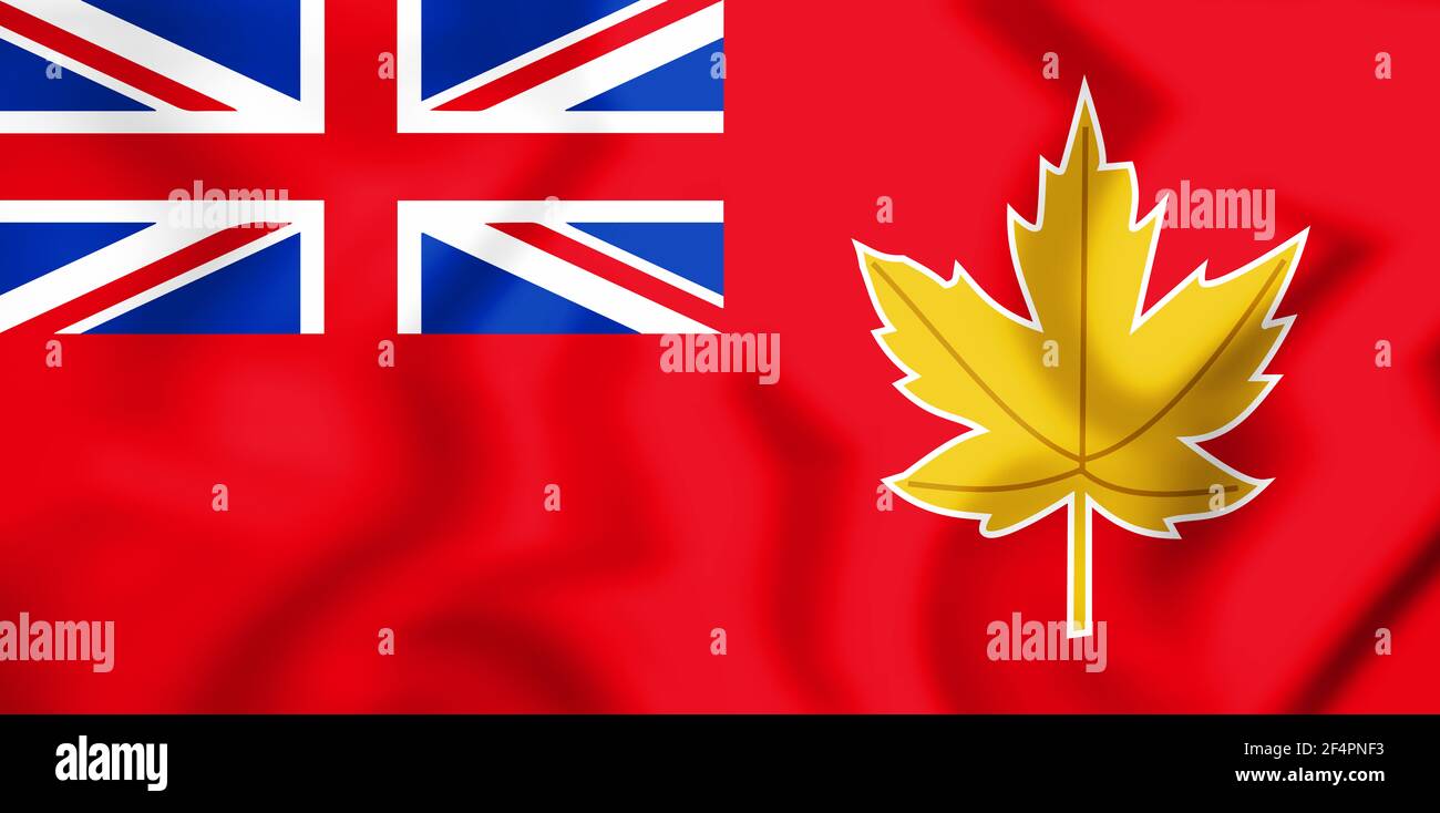 3D Proposal Canadian flag (1946). 3D Illustration. Stock Photo