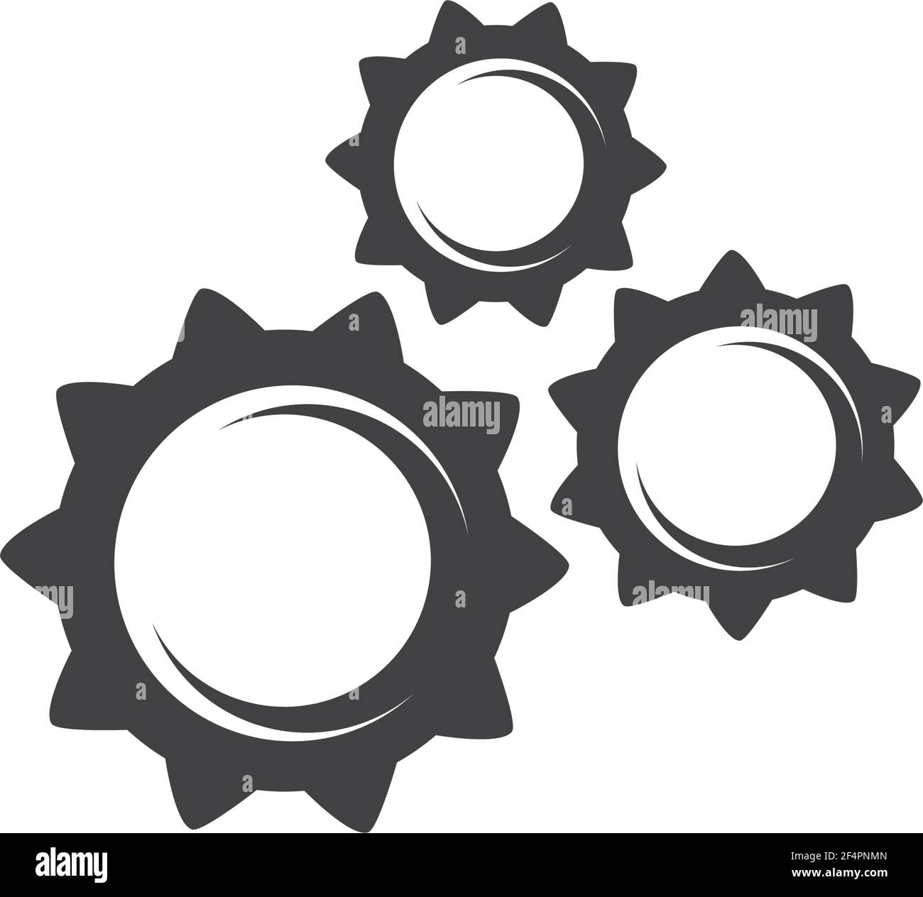 Gear logo template  vector icon illustration Stock Vector