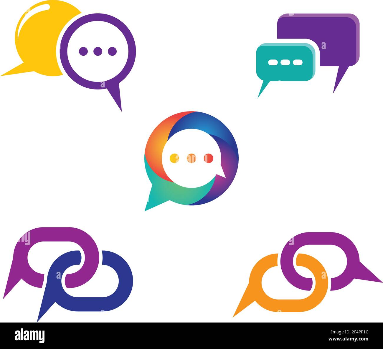 Speech bubble logo images Stock Vector